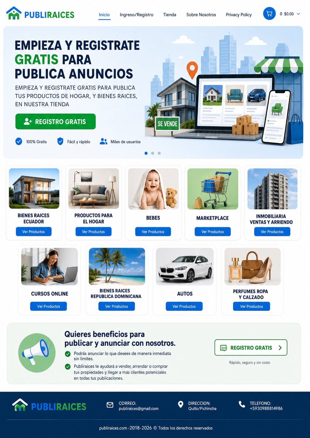 «Publicar Anuncios Gratis de Bienes Raíces y Productos en Ecuador» - Imagen 2
