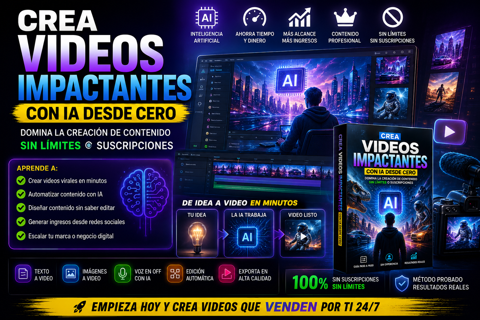 Crea Videos Impactantes con IA: Domina la Creación de Contenido sin Límites. - Imagen 2